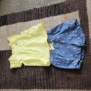 3 Month Baby Girl Pineapple Summer Set